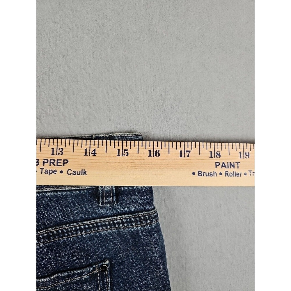 White House Black Market Jeans Size 6R Blanc Flare Leg Embroidered Pockets 31x33 - Picture 14 of 15